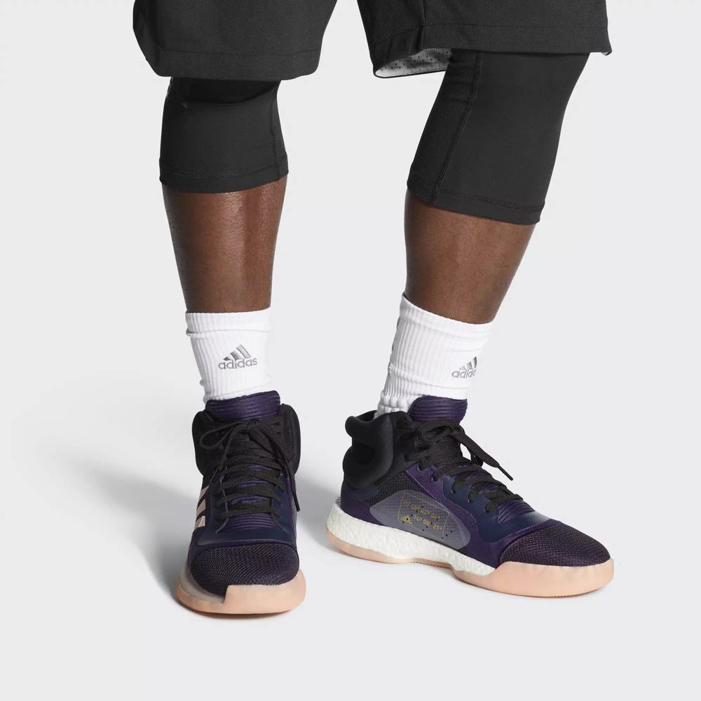 Adidas Marquee Boost Tenis De Basketball Azules Para Hombre (MX-46205)